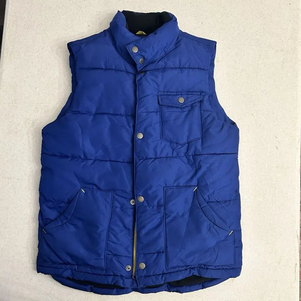 GAP Kids Vest Boys Large Blue Full‎ Zip Front Zipped Pockets Outdoors Preppy